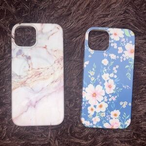 Matte iPhone 14 marble and floral cases